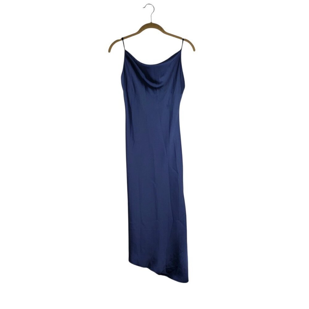 Petal & Pup Cyprus Dress Navy Blue NWT Cowl Midi Slant Hem US Size 2 Petal & Pup